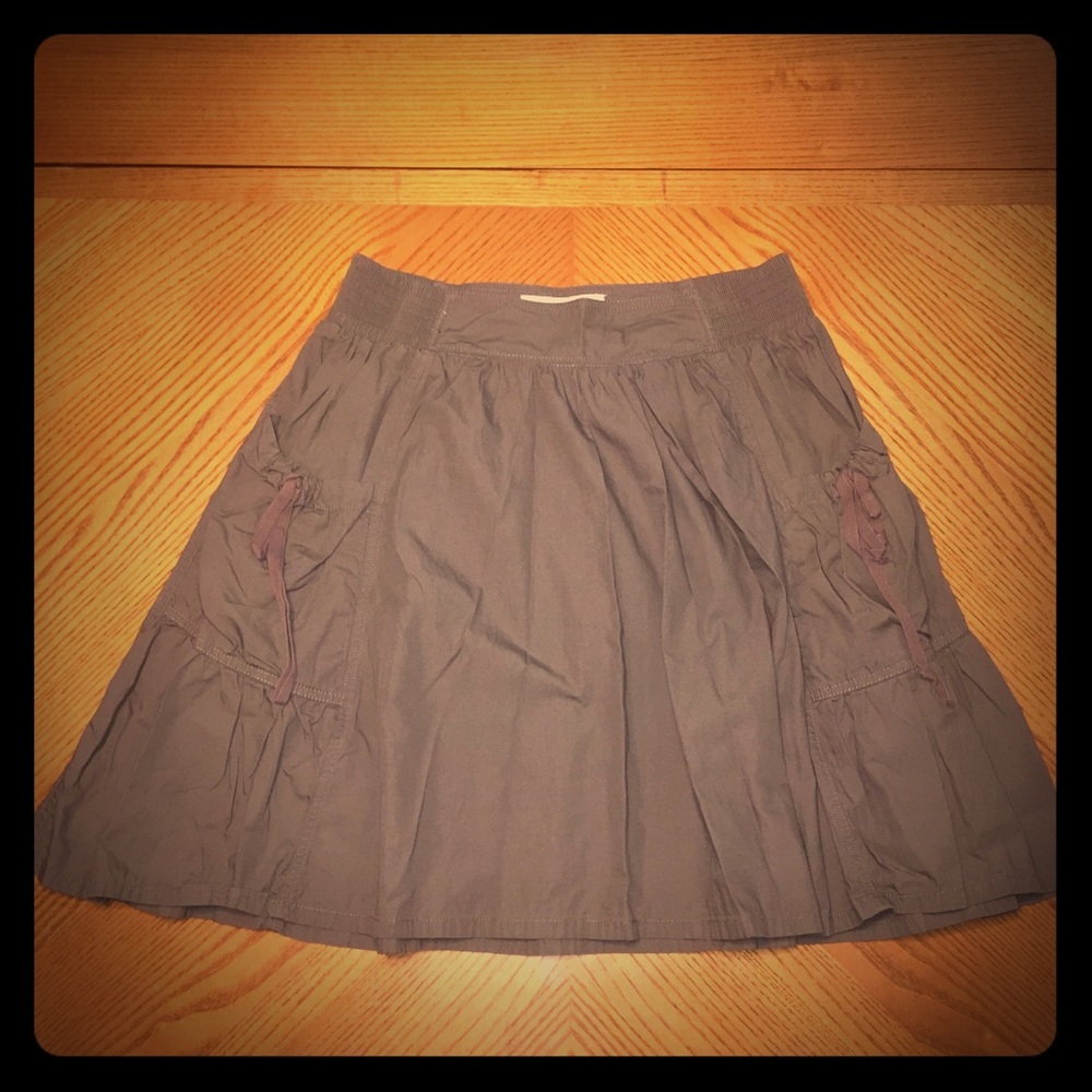 Greenish gray skirt with pockets